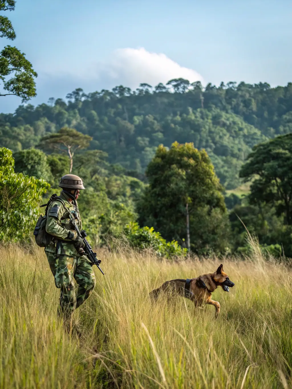 A visual representation of anti-poaching patrols in action, highlighting the organization's commitment to protecting wildlife from illegal hunting.