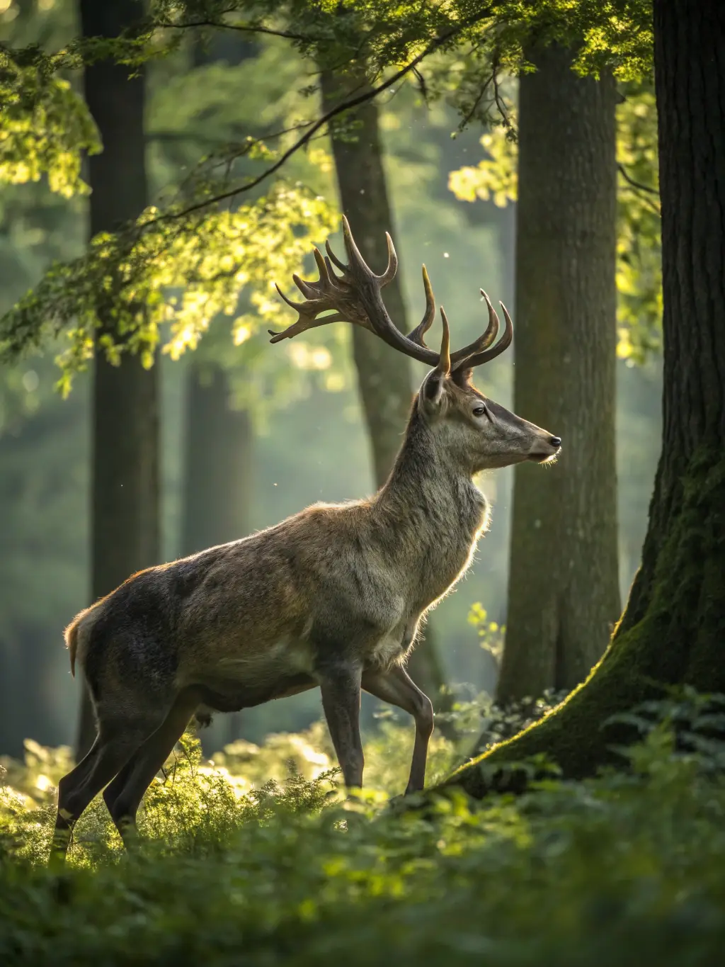 A photograph depicting a healthy deer in its natural habitat, showcasing the success of game development programs by SOCIETE DE CHASSE COMMUNALE DE SAINT DENIS.